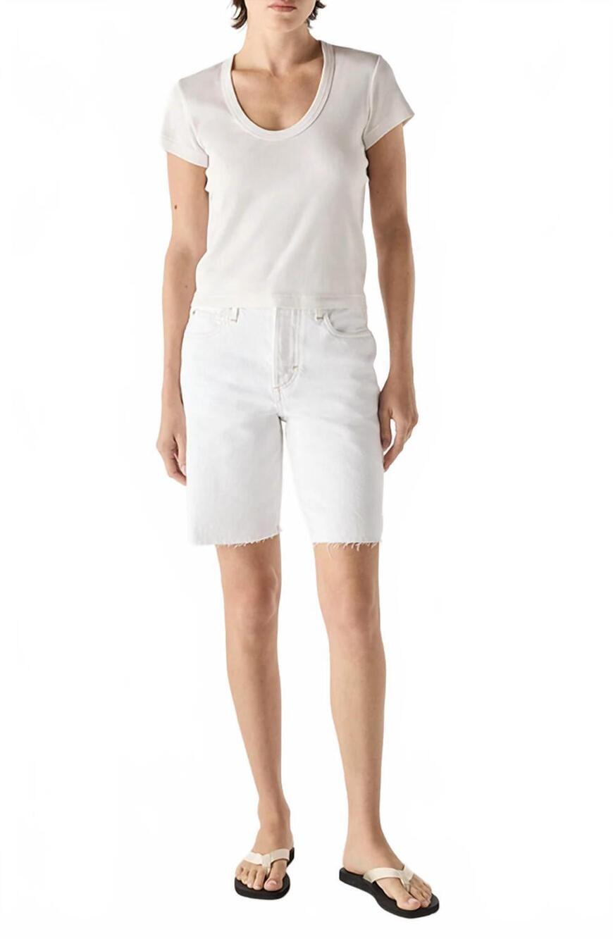 NEW AMO steph relaxed fit short in white